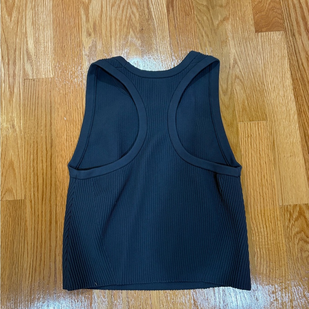 Cuts Clothing cropped Navy Ribbed Tank Top - Picture 3 of 3